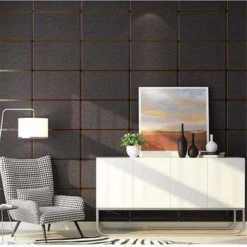 WELLYU Nórdicos camurça papel de parede listrado quartos, sala minimalista xadrez plano de fundo de papel de parede Papel de parede  10