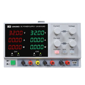Modelo LW-6005-2KD 60V 5A Saída Dupla de alta precisão DC fonte de alimentação com potência e duas cores de 4 dígitos display de LED  5