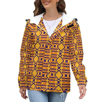 Asteca Africana de Impressão Casual Casacos Mulheres Tribais, Étnicas Permeável Casacos de Inverno Kawaii Solta Gráfico Jaqueta de Tamanho Grande 5XL 6XL  4