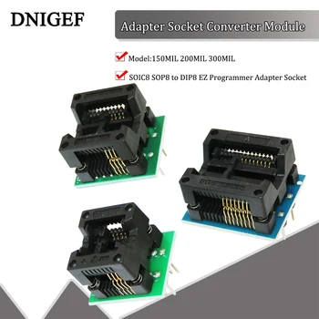 DNIGEF Eletrônica Inteligente 150MIL 200MIL 300MIL Soquete Adaptador e Módulo Conversor de SOIC8 SOP8 para DIP8 EZ Programador Adaptador Tomada  10