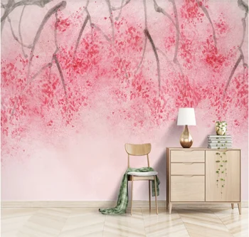 Xuesu pintados à Mão, flores e trepadeiras pintura decorativa na parede do fundo tinta flores de papel de parede personalizado 3D/5D/8D  10