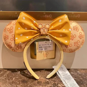 Hong kong Disneyland Original Genuíno Limitada Borboleta Panqueca Cabeça Perfumado Ouvidos dos desenhos animados Amarelo arco Cabeça de Presentes para Meninas  10