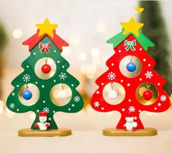 Novas decorações de Natal,DIY mini Enfeite de Natal de Madeira de Natal,a decoração do ambiente de Trabalho  5