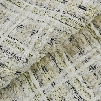 2021 Lã Branca de Tecido de Tweed, Tecido Para Revestimento de Vestido de Telas Por Metro Tissus Au MÈTre Твид Ткань Costura Pelo Estaleiro ツイード 트위드 Tecido  5