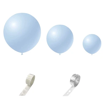 Balões Azuis 84 Pcs Luz Azul Balões Garland Arco Kit De 5 Polegadas +De 12 Polegadas +18 Polegadas Pastel Balões Azuis  5