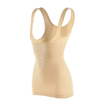 Mulheres sem costura Fina Shaping Espartilho Sólido U-Pescoço, Barriga de Controle Peito lingerie Colete Estilo de Escultura de Corpo 