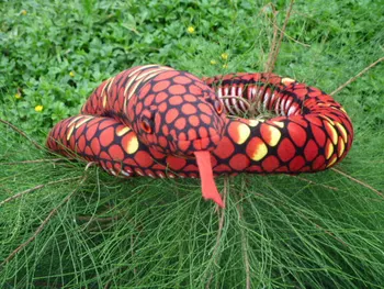 pelúcia criativo cobra de brinquedo vermelho novo grande padrão de python brinquedo simulaiton boa dádiva brinquedo cerca de 280 cm 0093  10
