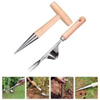 Mão Ferramenta De Jardinagem Dibber Sachos Weeder Removedores De Multi Lidar Woodsoil Manual Perfurador De Escavação Mais Profunda Jardim Plantador De Função   5