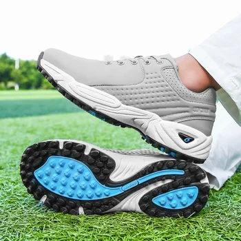 Impermeável Sapatos de Golfe campo de Golfe Profissional de Tênis para Homens de Peso Leve a Pé Calçados Exterior Anti Derrapante Atlético Tênis  5
