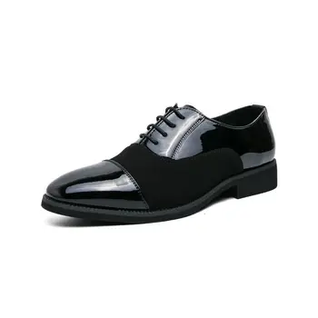 Benboy Homens Formal de Sapatos Primavera Sapatos de Homens Novilho Sapatos de Couro de Negócios Clássico Original do Office Vestido de Casamento Sapatos  5