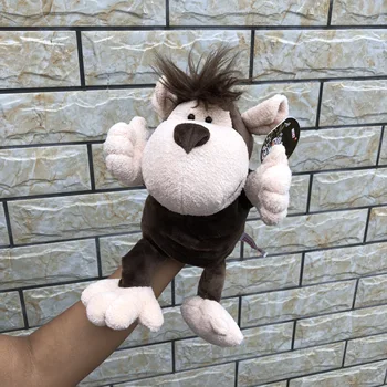30cm Divertido e interativo do brinquedo dos desenhos animados de Animais Macaco Cão Leão de Pelúcia Plush Fantoche de Mão de Natal Garoto Presente das Crianças  10