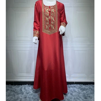 Muçulmano Vestido De Lantejoulas Oriente Médio Muçulmano Manto Arábia Abaya Luz De Luxo Bordado Vestido De Noite, Vestido De Roupas Islã  5
