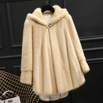 todo casaco de Mink fur casaco de pele de longa 2023 roupa de mulher roupa de exterior casaco de casacos de inverno, moda de nova capuz  5