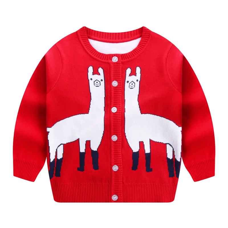 Cardigan Menina De Camisola De Malha Roupas De Inverno Animais Alpaca Quente Para Crianças De Bebê Outono