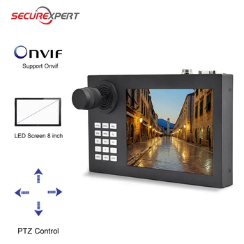 Teclado Joystick Controlador Onvif câmera do IP do CCTV PTZ Joystick do Monitor de 8 Polegadas HD, Tela de LCD RS485 Zoom ptz controlador de Teclado  10