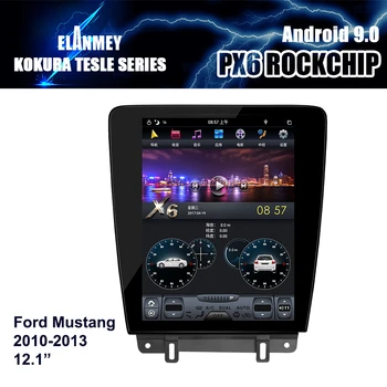 PX6 auto-Rádio de 2 Din com Bluetooth Tela Android 9.0 Navegação GPS, Leitor Multimídia Ford Mustang 2013 2012 AutoRadio Unidade de Cabeça  10