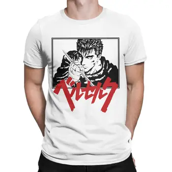Berserk Coragem Últimos Anos com a camisa dos Homens do Anime Mangá Algodão Casual T-Shirt Gola Manga Curta T-Shirts Roupas Adulto  10