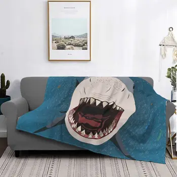 Tubarão Cartoon Cobertores de Lã Têxteis de Decoração Animal Gigante Multi-função Soft Jogar Mantas para Sofá do Quarto de Cama de Lança  10