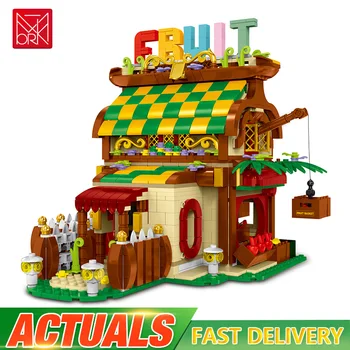 MORK Cidade Criativa Loja de Fruta Blocos de Construção do Modelo Compatível com Lego Streetview Arquitetura Modular Meninos Brinquedo Infantil Presente  10