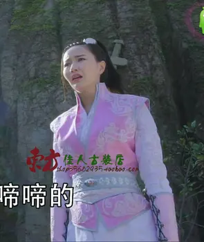 Liu Si Tong cor-de-Rosa Bordado SwordLady Traje De 2015 Nova TV Play Shu Shan Zhan Ji Atriz Mesmo Design do Traje para as Mulheres  4