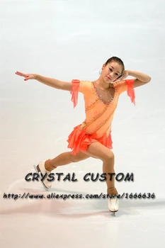 Trajes Adultos de Patinação artística Vestidos Graciosos Nova Marca de Gelo Patinação artística Vestidos Para Mulheres Concorrência DR3707  4