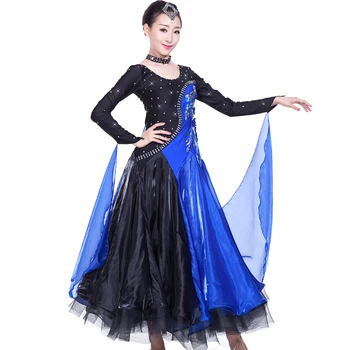 Dança moderna vestido pingente punho vestido de Valsa, Tango, dança de duas peças de tecido em conjunto  5