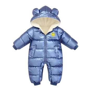 2022 Macacão de bebê, roupas de Inverno, o veludo Bebê Recém-nascido Menino Menina Quente de Espessura de Romper Macacão com Capuz Snowsuit casaco de crianças vestuário  10