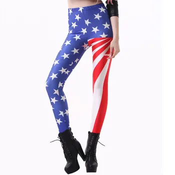 2016 Menina EUA a Bandeira das Mulheres Mulheres Legging, Calças Jeggings Calça Legging Legins Impressos em 3D Leggings  10