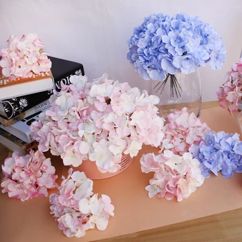 20pcs/muito Colorido Flor Decorativa para Festa em Casa de Luxo Artificiais de Seda Hortênsia DIY Casamento Arco de Flores de Decoração de Parede  10