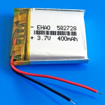 3,7 V 400mAh 582728 bateria lipo Recarregável do polímero do li baterias de lítio para MP3 MP4 GPS DVD bluetooth gravador de e-book câmara  10