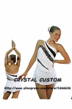 Cristal Personalizado de Patinação artística as Meninas de Vestido Nova Marca de Patinação no Gelo Roupas Para a Concorrência DR4713  5