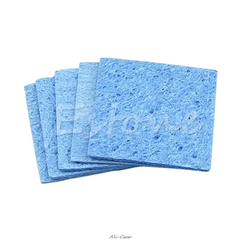 Quente 5pc de Solda Ferro de Solda da Ponta de Solda Esponja de Limpeza Almofadas Azul Tamanho 6cm*6cm  5