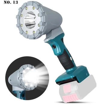 18V Bateria de Lítio Campo de Campismo de Iluminação LED Mão de Luz de Candeeiro de Trabalho Aplicável para Miwach, para a Bosch, Black & Decker  5