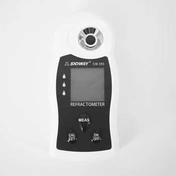 SW-593 Açúcar Medidor de Brix Refratômetro Digital 2 em 1 medida de Açúcar concentração e o índice de refracção  4