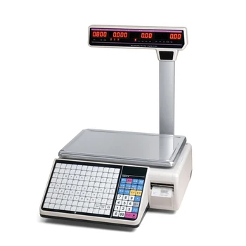Comercial, um Supermercado Preço Digital Eletrônica de 30 kg de balança para Pesagem com impressora de código de barras para venda com o Programa de  5