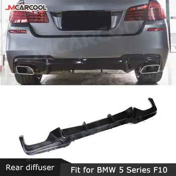 De Fibra de carbono, pára-choques Traseiro Lábio Difusor Accessorise para o BMW Série 5 F10 M Tech M Sport 528i 530i 535i 550i Limousine 12-16 FRP Estilo  10