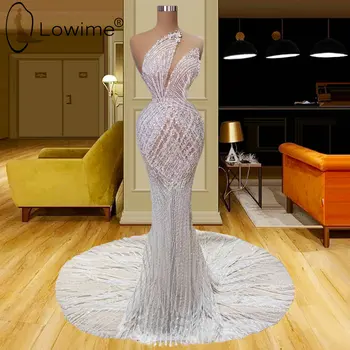Lowime Marfim Sem Alças Longas Sereia Vestidos De Dubai Brilhante Ilusão Festa De Formatura Com Vestidos De Vestidos De Vestes De Festa 2022  10