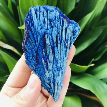 Natural de chama azul de plumas de cristal cluster mineral amostra arco-íris de cristal de titânio  4