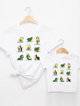 Tee gráfico T-shirt Frutas Abacate Engraçado Família Combinando Roupas Menino Menina Mulher Garoto Filho de Verão Mamãe Mamãe Mãe Roupas de Vestuário  10