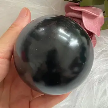 Preto Natural de turmalina, cristal de quartzo bola de energia Reiki dom de cura decoração do quarto  5