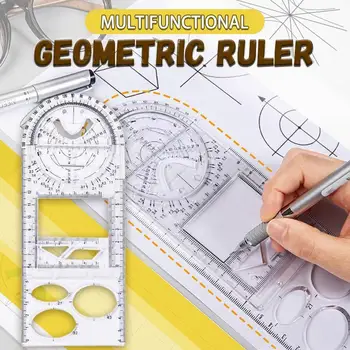 Multifuncional Régua Geométrica Geométrica do Desenho do Modelo de Medição de Ferramenta de Desenho Geométrico Modelo de Ferramenta de Medição TS1  5