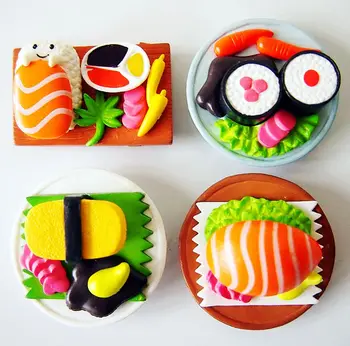 Criativo Sushi de Salmão 3D Resina Ímãs de Geladeira Recordações para Turistas Refrigerador Magnético Adesivos de Casa Decortion  5