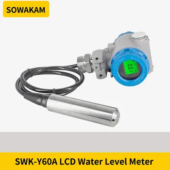 SWK-Y60A Líquido de LCD Sensor de Nível Sensor de Nível de Água Detector de 24 VCC 4‑20mA, 0-10V RS485 Sinal de Saída do Transmissor de Nível de Líquido  5