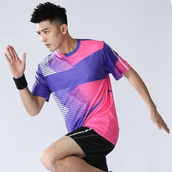 2022 Novo Batminton T-shirts com Estampas da Moda Esporte de Formação de Manga Curta, Seca Rápido, Voleibol Personalizar Camisas de Tênis  10