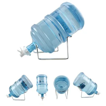 Simples Invertido Água Potável Rack Dispenser de Água Stand Chapeada Metal Cradle Definido para 55MM Coroa Superior Garrafas de Água Acampamento  10