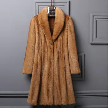 Novo casaco de pele de vison feminina toda em vison com estampa de comprimento médio importado mink fur casaco de pele magro do emagrecimento  10