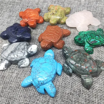 9 tipo de cristal Natural tartaruga personalidade de moda quartzo tartaruga animal de cura Feng Shui artesanato  0