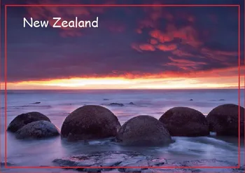 10K Marcos Ímãs de Moeraki Praia ao Nascer do sol, Ilha do Sul, Nova Zelândia Viagem Ímãs 20528 Retângulo 78*54*3mm  0