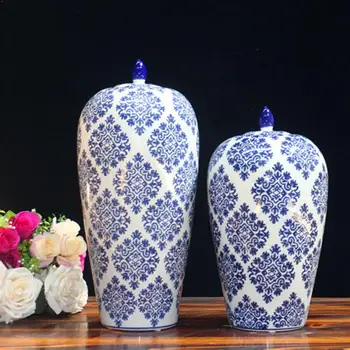Jingdezhen Cerâmica Tradicional Tecnologia Cilíndrico Decorativo Padrão de Cerâmica de Armazenamento pote Decorativo Jar Macio jarra de porcelana  2