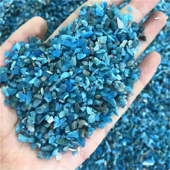 Azul Natural apatite chip de cristal cascalho de pedra de cristal para a decoração home  5
